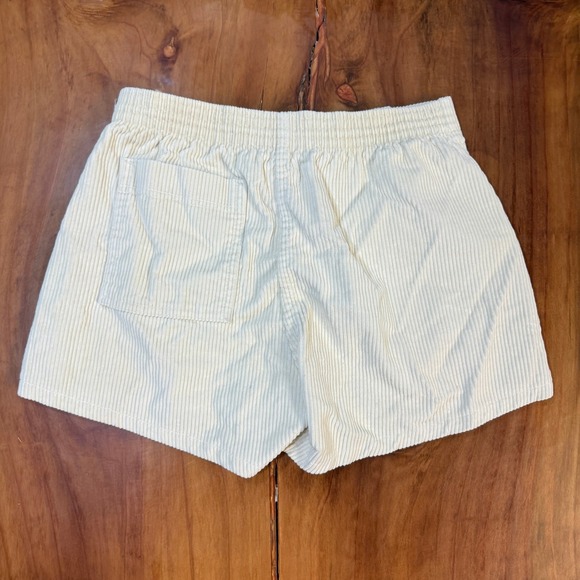 Vintage 80s 70s OP Mens Shorts 30 Cotton Corduroy Beach Longriders Cream M23 - Picture 5 of 5